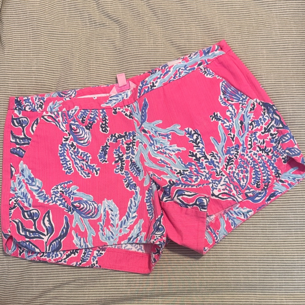 Lilly Pulitzer Pink and Blue Patterned Shorts